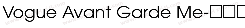Vogue Avant Garde Me字体转换